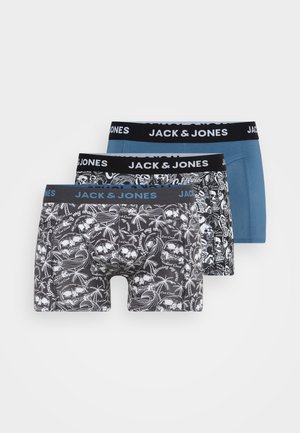JACDAMON SKULL TRUNKS 3 PACK - Boxers - black/asphalt/oceanview