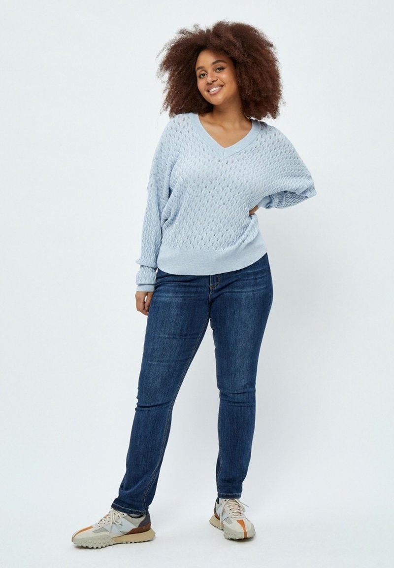 Damen Strickjacken | PEPPERCORN ROSALIA Strickpullover skyway blue melange/hellblau-meliert - AQ22558 Damen Strickjacken | PEPPERCORN ROSALIA Strickpullover skyway blue melange/hellblau-meliert - AQ22558
