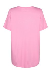Zizzi SINGLE WITH V-NECK - T-shirts basic - rosebloom