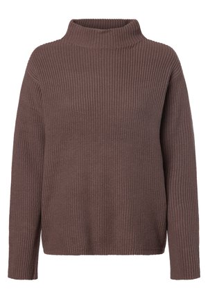 Stickad tröja - taupe