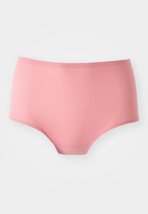 Høytlivte, lyserosa undertøy med en glatt tekstur og elastisk midjebånd. Har en sømløs design for komfort og diskret bruk.