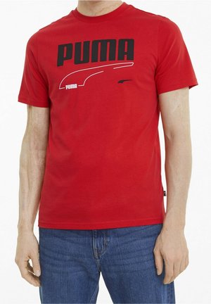 T-shirt med print - red
