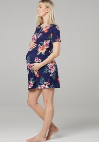 Chelsea Clark MATERNITY NURSING HOSPITAL WITH FLOWER - Camisón - dark blue