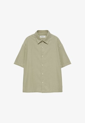 PULL&BEAR, SHORT SLEEVE CHECK - SHIRT - Chemise - green