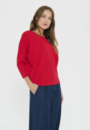 A2561, MILASZ R-NECK PULLOVER - Svetrík - chinese red