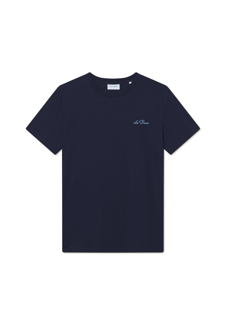 Les Deux WILD FLOWER - Print T-shirt - dark navy/dark blue