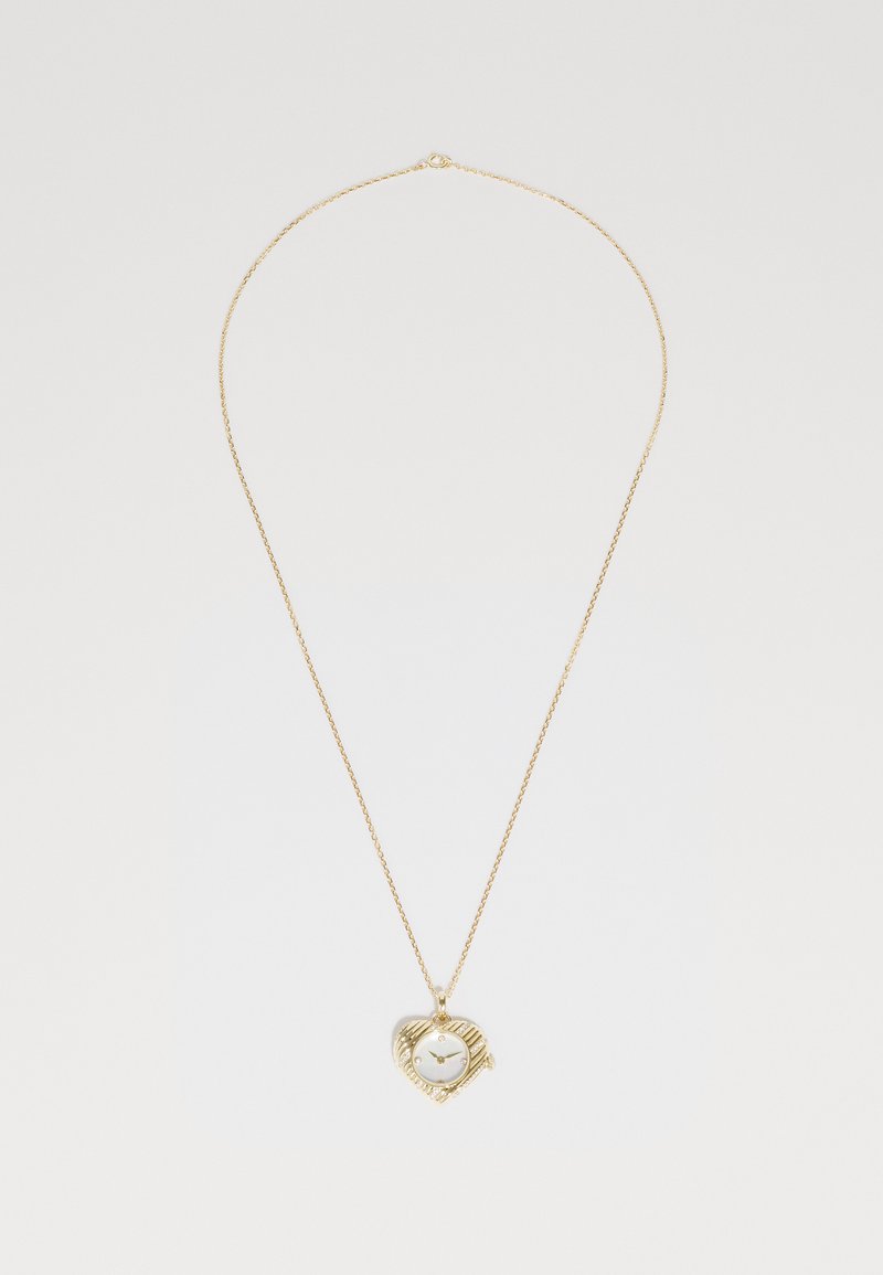 Yvonne Leon PENDENTIF HORLOGE CŒUR - Κολιέ - yellow gold-coloured