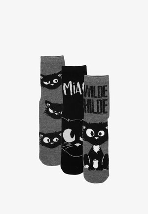 United Labels, 3ER PACK RALF SCHMITZ SOCKEN - WILDE HILDE HILDEGARD SNEAKER UNISEX - Sneaker socks - schwarz grau
