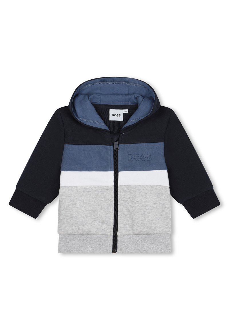 BOSS Kidswear Sweater met rits grijs