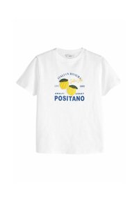 Next LEMON POSITANO CITY GRAPHIC  - REGULAR FIT - T-shirt imprimé - white