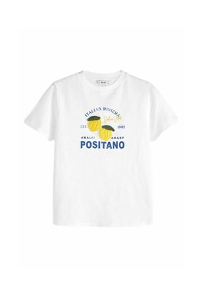 LEMON POSITANO CITY GRAPHIC  - REGULAR FIT - T-shirt med print - white