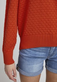 ICHI Stickad tröja - orange