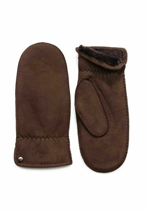 LEON - VELOUR - Mittens - dunkelbraun