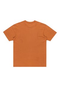 Short-sleeve t-shirt in solid burnt orange, made from soft cotton. Features a round neck and a simple, smooth texture with no visible logos.