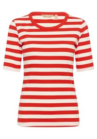 Nyomott mintás póló - red white stripe