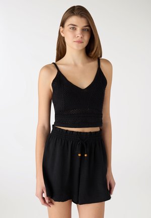 UNCIN CON SPALLINE SOTTILI - Top - nero