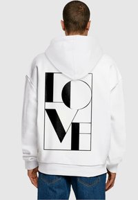 Merchcode LOGO VERTICAL ULTRA HEAVY - Kapucni - white