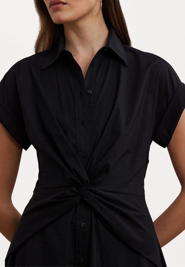 TWIST FRONT COTTON BLEND SHIRTDRESS - Shirt dress3