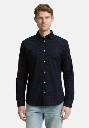 REGULAR FIT MIT MUSTER - Shirt - navy minimal design