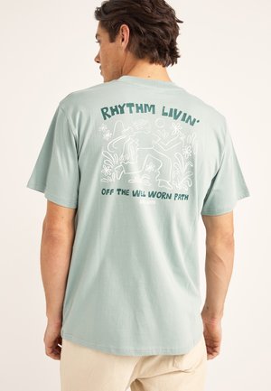 Rhythm SHORT SLEEVES - Print T-shirt - seafoam