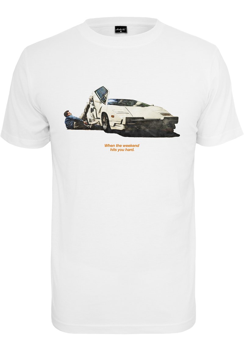 Mister Tee WEEKEND WOLF - T-shirt imprimé - white/blanc - ZALANDO.CH