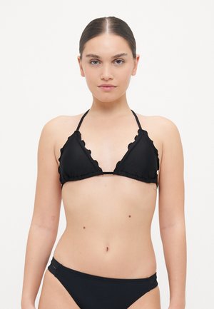 RUFFLE TRIANGLE - Bikiniöverdel - black