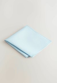 Light blue textured cloth, folded with a square shape. Features a woven pattern and smooth edges. Suitable for various cleaning tasks.
