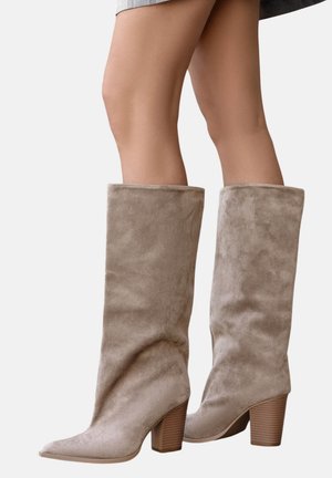 Super Mode, BOTTE HAUTE À TALON À ENFILER - Bottes - taupe