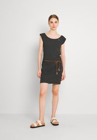 Ragwear TAG ZIG ZAG - Etuikleid - black