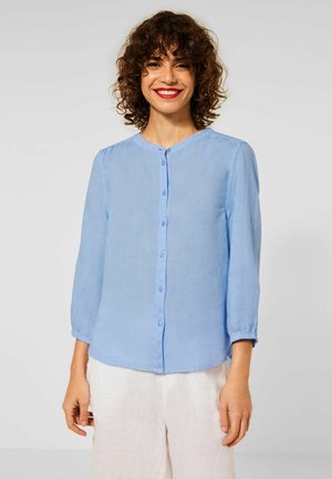 MIT STEHKRAGEN - Button-down blouse - blau