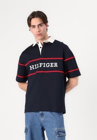 Tommy Hilfiger AMERICANA COLOUR BLOCK RUGBY UNISEX - Polo shirt - desert sky