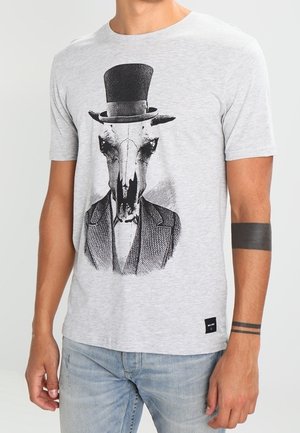 Print T-shirt - light grey