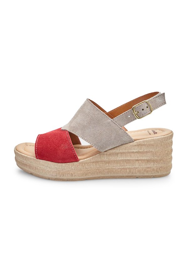 Plateausandalette - rossa