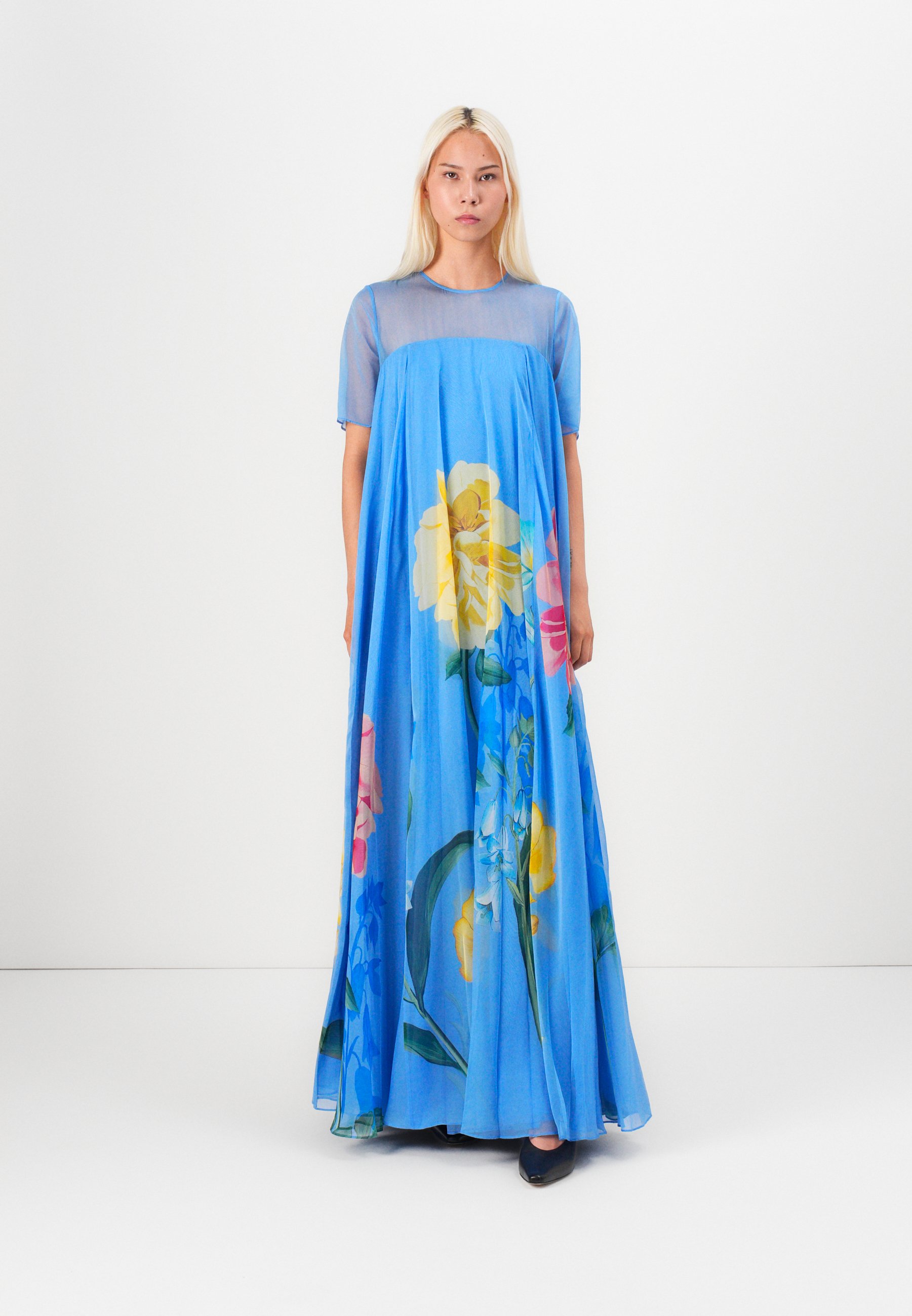 ★Ted Baker Malrie シアートップｘフローラル 上質マキシ★ ☆Ted Baker Malrie シアートップxフローラル 上質マキシ☆ 41+