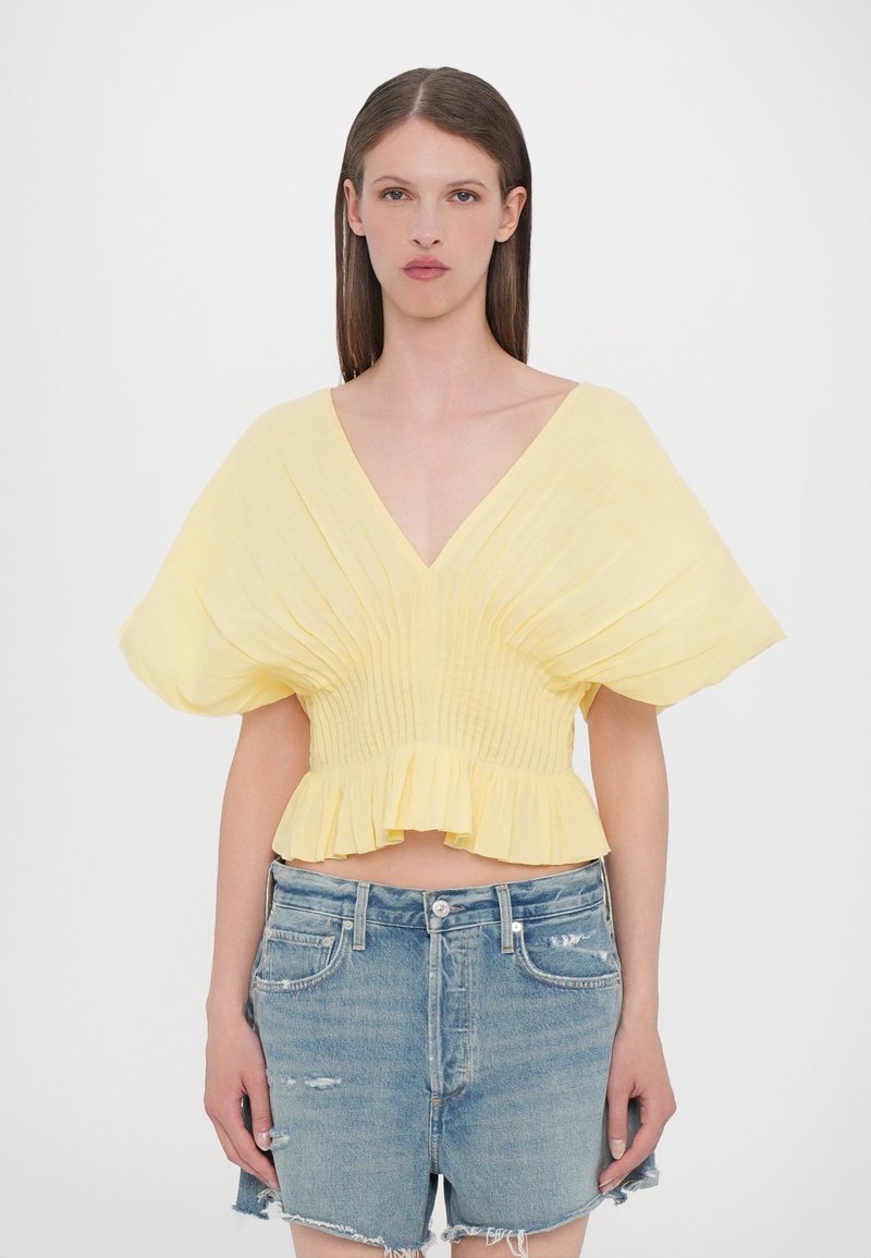 Sea - ZORA SOLID PLEATED - Blusa - butter, Ampliar