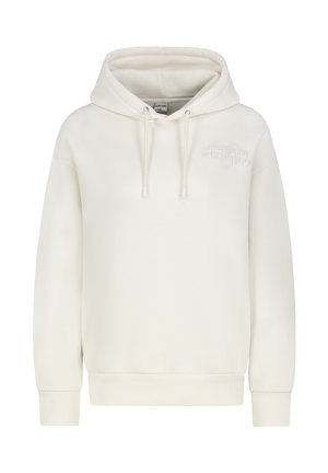 MIT LOGO-DRUCK UND DROPPED SHOULDER - Kapuzenpullover - weiß