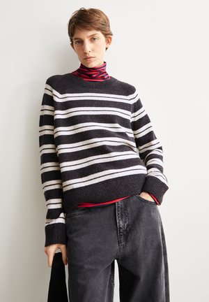 Pullover - steel melange oatmilk