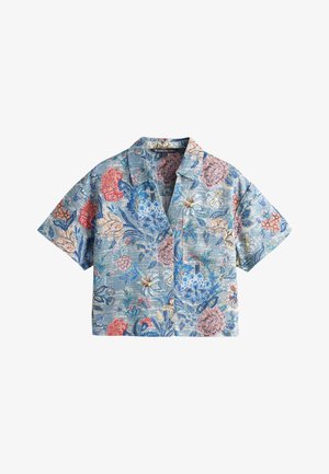 Next, NATIONAL TRUST X SHORT SLEEVE - Button-down blouse - blue floral