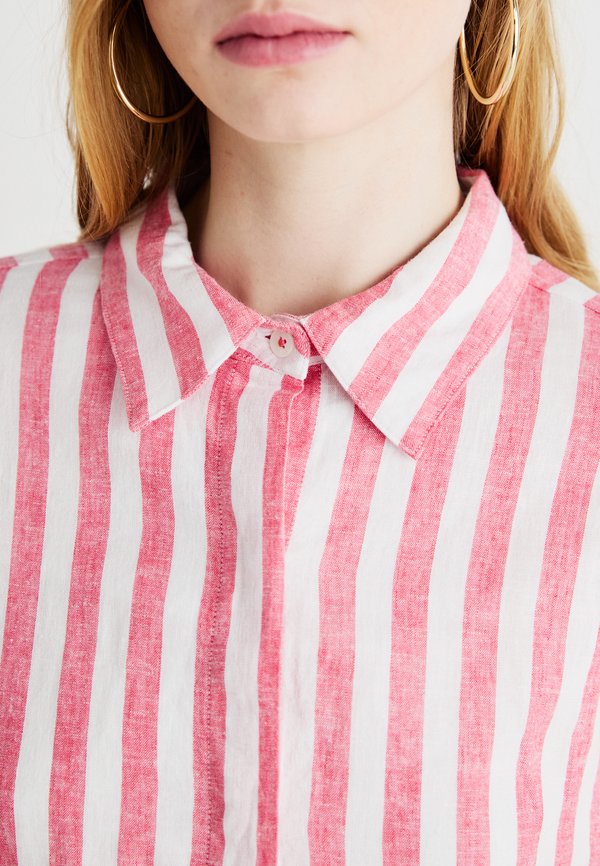 ELASTICATED SHIRT - Button-down blouse - lychee awning4