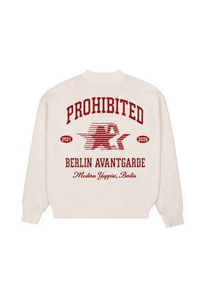 PROHIBITED, AVANTGARDE KNIT SWEATER UNISEX - Sweatshirt - cream