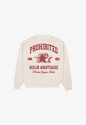 PROHIBITED, AVANTGARDE KNIT SWEATER UNISEX - Sweatshirt - cream