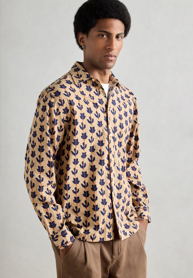 Scotch & Soda STRUCTURED PRINTED SHIRT - Camisa - blue/light brown