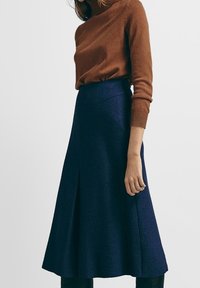 Massimo Dutti Jupe trapèze - dark blue