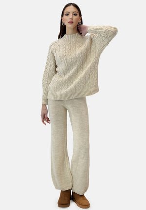SET - Tracksuit bottoms - beige
