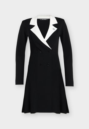 KARL LAGERFELD, CONTRAST DRESS - Φόρεμα ημέρας - black/white