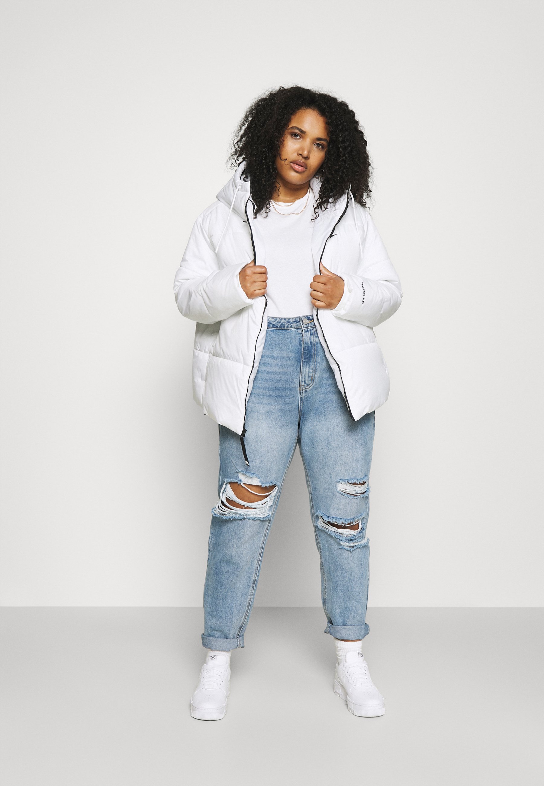Nike Sportswear CLASSIC TAPE PLUS - Giacca invernale -  white/black/black/bianco - Zalando.it