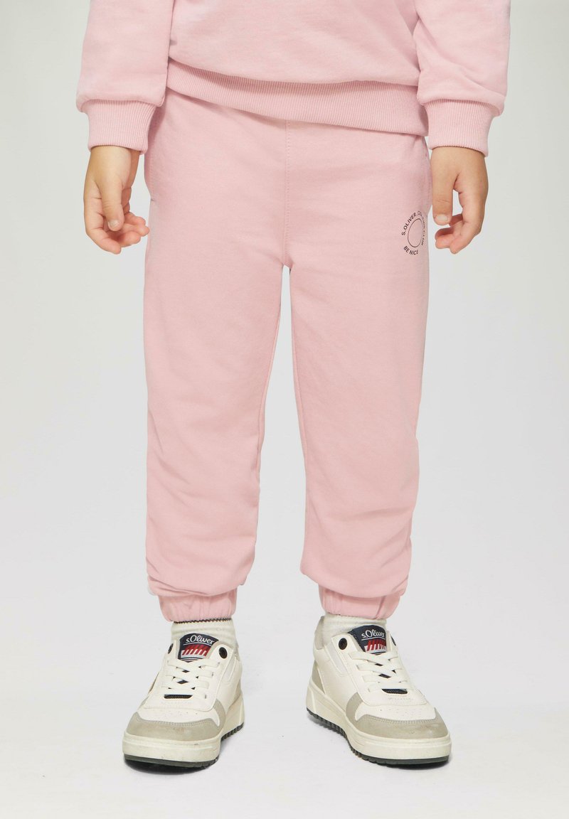 s.Oliver JOGGING MIT KLEINEM PRINT DETAIL - Trainingsbroek - zartrosa