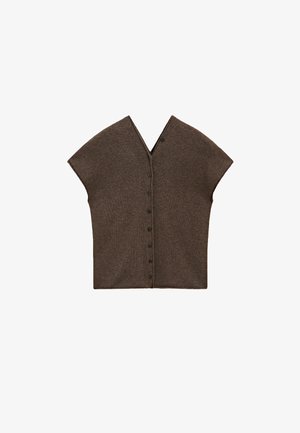 Massimo Dutti, Cardigan - mottled brown