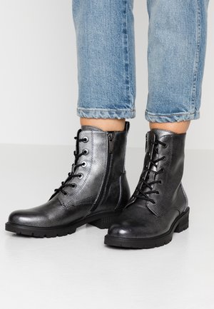Schnürstiefelette - silver-coloured