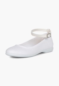 Pisamonas CIERRE PULSERA Y CINTAS DE RASO - Bailarinas con hebilla - blanco